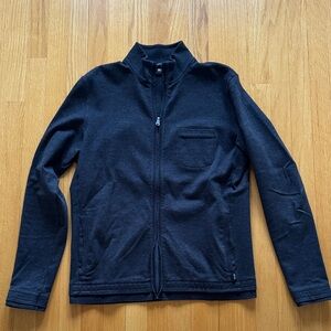 Hugo Boss Men's Dark Gray Zip-Up Sweater